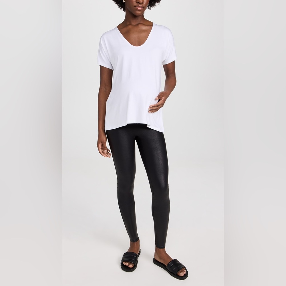 SPANX || Mama Faux Leather Maternity Leggings